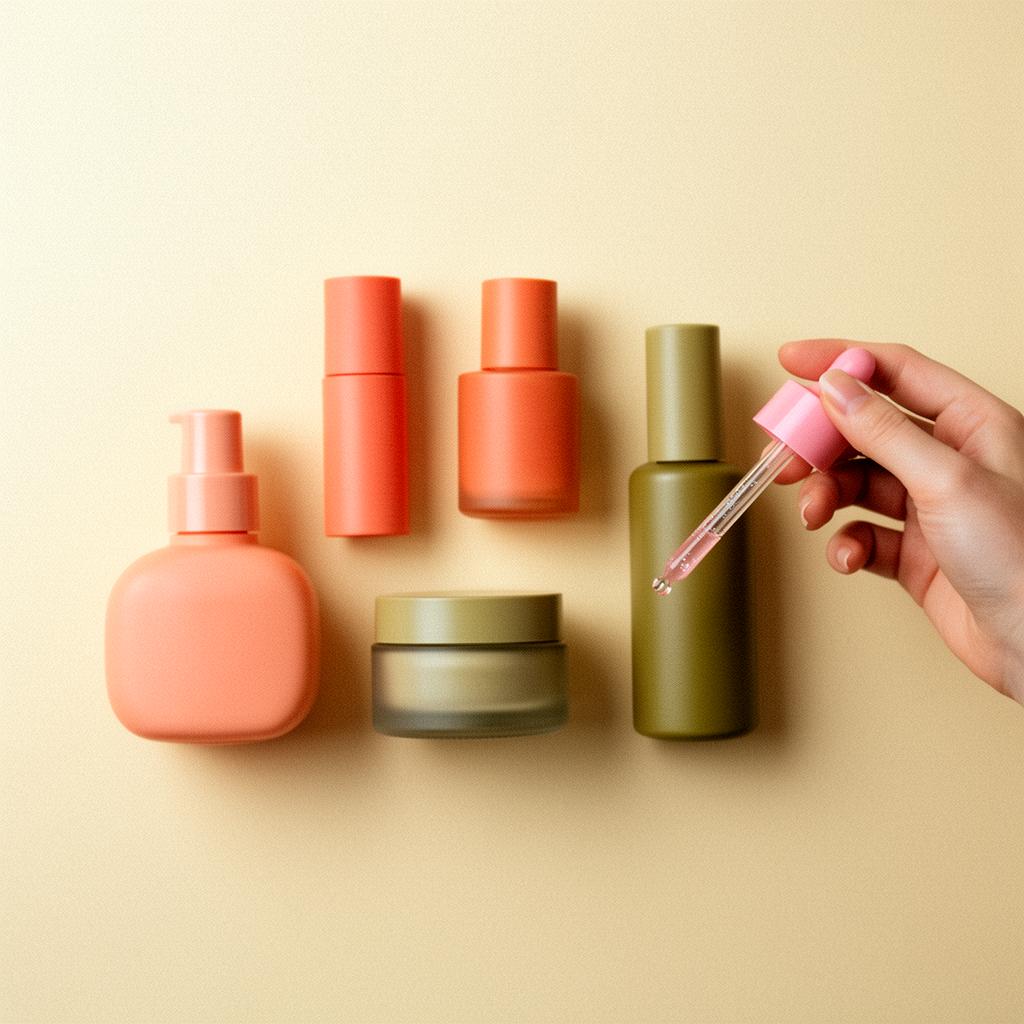 K-beauty influencer with skincare haul